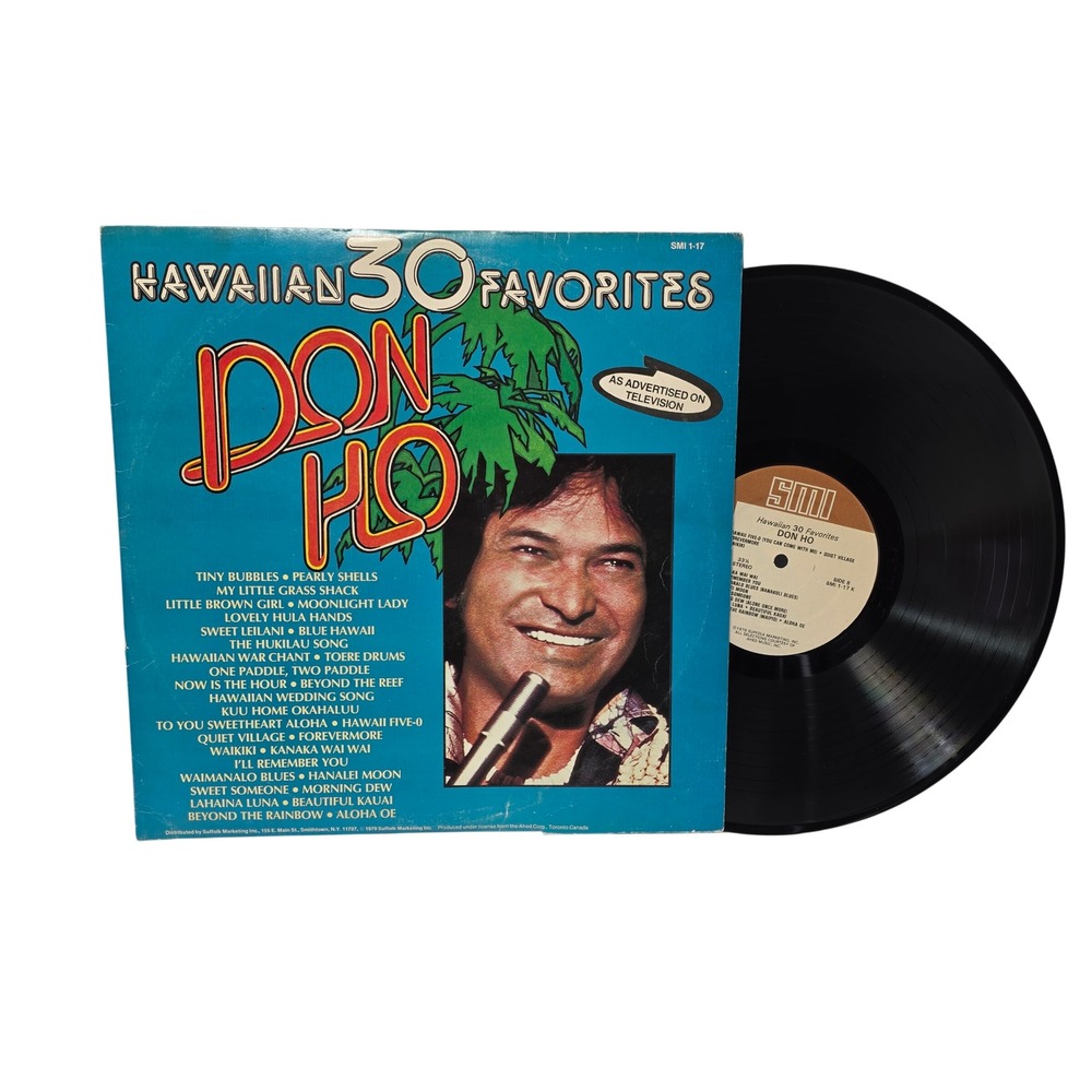 Don Ho Hawaiian 30 Favorites Vinyl LP Album SMI 1-17 Tiny Bubbles 1979*
